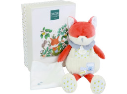 Doudou Dárková sada Plyšová liška Romarin s dečkou 28 cm