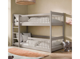 Dětská patrová postel s Montessori lůžkem z masivu borovice BOLEK - 180x80 cm - KAŠMÍROVÁ