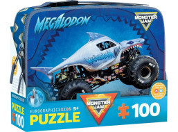EUROGRAPHICS Puzzle ve svačinovém boxu Megalodon Monster Jam 100 dílků