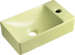 Sapho MARGITHA keramické umývátko 38x22cm, otvor pro baterii vpravo, pistáciová MGT38223