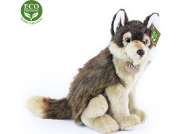 Rappa Plyšový vlk sedící 28 cm ECO-FRIENDLY