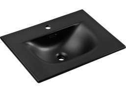 Keramické umyvadlo SKY 61 cm DP - černé matné