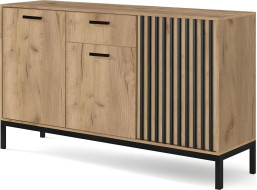 Komoda LAMINO 1 - dub craft/černá