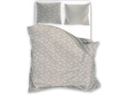 Saténové povlečení SATEEN Větvičky - béžové - 220x200 cm + 2x 70x80 cm