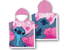 Dětská rychleschnoucí osuška s kapucí LILO A STITCH 50x100 cm - růžová
