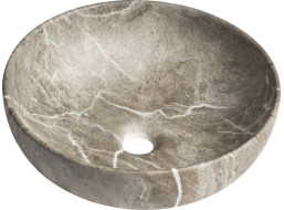 Sapho RONDANE keramické umyvadlo na desku Ø 41cm, breccia mramor AR435BM