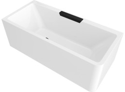 Polysan CASCATA L MONOLITH obdélníková vana 180x80x60cm, kaskáda černá 73836ML.102