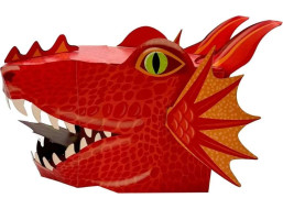 Fiesta Crafts Kreativní sada 3D maska Červený drak