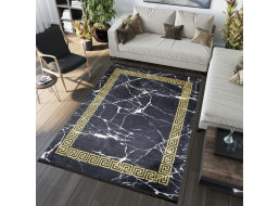 Kusový koberec TOSCANA Greek - černý/zlatý