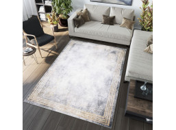 Kusový koberec TOSCANA Edge - šedý/zlatý