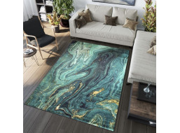 Kusový koberec TOSCANA Malachite - zelený/zlatý