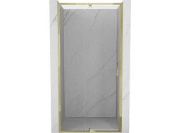 Sprchové dveře MEXEN EXO pivotové - dvoudílné - 125 cm - čiré - zlaté - 819-125-000-50-00