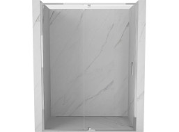 Sprchové dveře MEXEN EXO pivotové - dvoudílné - 130 cm - čiré - chromové - 819-130-000-01-00
