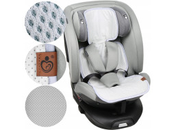 Vložka proti pocení BABYMAM SUPER AIR 3D do autosedačky/kočárku - Šedé tečky na šedé