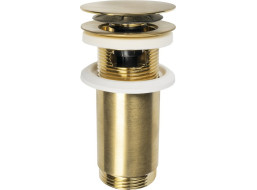 Omp Tea Umyvadlová výpust 5/4“, click-clack, velká zátka, max 80mm, zlato mat 7533.370.5.36