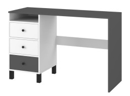 Psací stůl ELEGANT - bílý/tmavě šedý