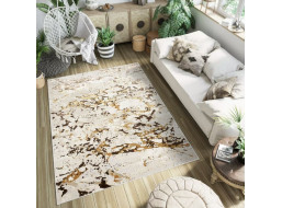 Kusový koberec GOLDEN Concrete - krémový/hnědý