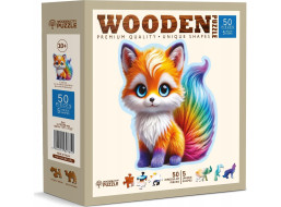 WOODEN CITY Dřevěné puzzle Roztomilá liška 50 dílků