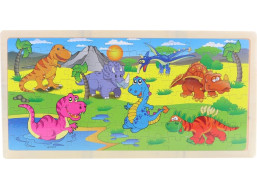 Dřevěné puzzle Dinosauři 96 dílků