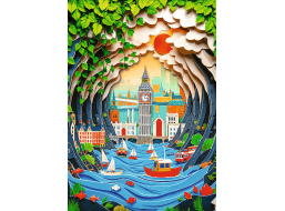 TREFL Puzzle Paper Art: Londýn 1000 dílků