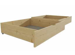 Šuplíky pod postel 96x77,7x24,6 cm z masivu borovice - přírodní - 1 ks