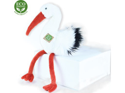 Rappa Plyšový pták čáp 39 cm ECO-FRIENDLY