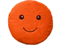 Dekorační kulatý polštář SUPER SMILE 45 cm - oranžový