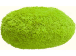 Dekorační kulatý polštář QUEEN 45 cm - limetkově zelený