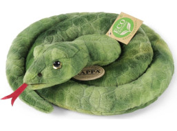 Rappa Plyšový had zelený 90 cm ECO-FRIENDLY