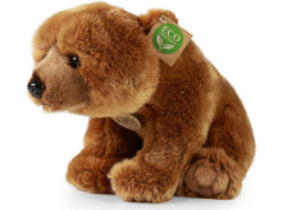 Rappa Plyšový medvěd grizzly sedící 30 cm ECO-FRIENDLY