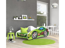 Dětská postel auto ANDREW 140x70 cm - zelená (6)