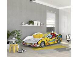 Dětská postel auto ANTHONY 180x90 cm - žlutá (8)