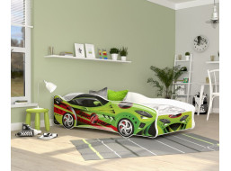Dětská postel auto JACOB 160x80 cm - zelená (15)