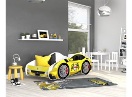 Dětská postel auto JAMES 140x70 cm - žlutá (15)
