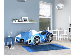 Dětská postel auto JAMIE 140x70 cm - modrá (16)