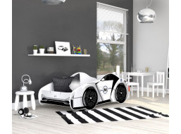 Dětská postel auto JOE 140x70 cm - bílá (12)