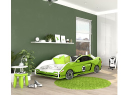 Dětská postel auto JONATHAN 180x90 cm - zelená (12)