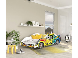 Dětská postel auto LOUIS 180x90 cm - žlutá (9)