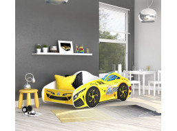 Dětská postel auto RICHARD 140x70 cm - žlutá (8)