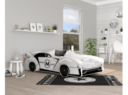 Dětská postel auto SCOTT 160x80 cm - bílá (19)