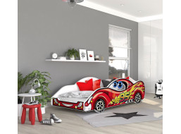 Dětská postel auto STUART 180x90 cm - červená (1)
