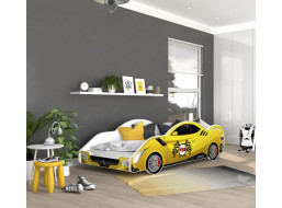 Dětská postel auto TYLER 180x90 cm - žlutá (14)