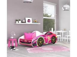 Dětská postel auto WILL 140x70 cm - růžová (10)