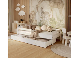 Dětská postel se šuplíkem HUGO V - 190x80 cm - bílá