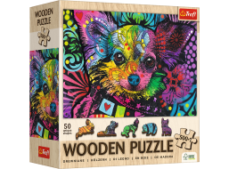 TREFL Dřevěné puzzle Barevné štěně 501 dílků