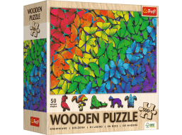 TREFL Dřevěné puzzle Duhoví motýly 501 dílků