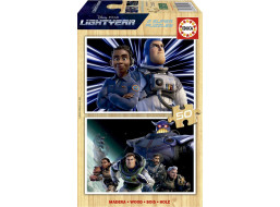 EDUCA Dřevěné puzzle Lightyear 2x50 dílků