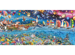 EDUCA Panoramatické puzzle Život 3000 dílků