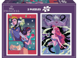 EDUCA Puzzle Disney padouchové a princezny 2x500 dílků