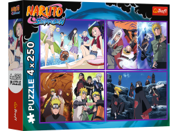 TREFL Puzzle Naruto Shippuden: Dobrodružství Naruta Uzumaki 4x250 dílků